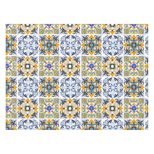 Nappe Majolica, citrons, tuiles siciliennes   (Devant (Horizontal))