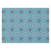 Nappe Mandala à l'aquarelle en turquoise et violet (Devant (Horizontal))