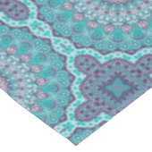 Nappe Mandala à l'aquarelle en turquoise et violet (Angle)