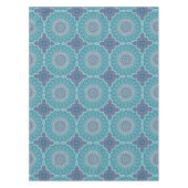 Nappe Mandala à l'aquarelle en turquoise et violet (Devant)