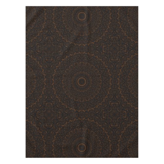 Nappe Mandala Brown au chocolat avec symétrie complexe (Devant)