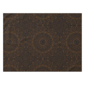 Nappe Mandala Brun Rustique au Charme Occidental (Devant (Horizontal))