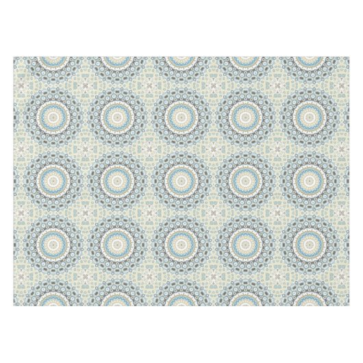 Nappe Mandala côtier dans les tons sable, bleu et bois c (Devant (Horizontal))