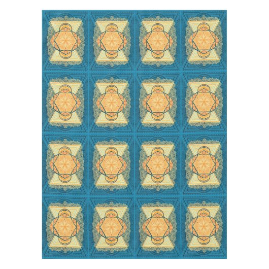 Nappe Mandala de géométrie sacrée radiante (Devant)