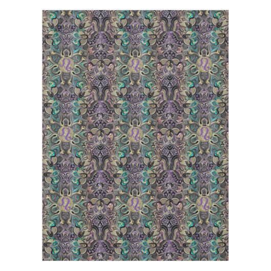 Nappe Mandala de Lion de signe de zodiaque (Devant)