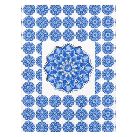 Nappe Mandala en bleu (Devant)