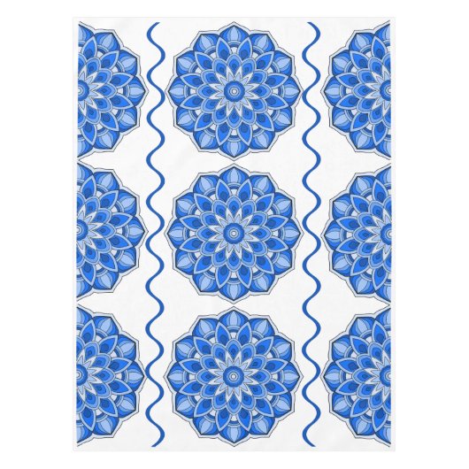Nappe Mandala en bleu (Devant)