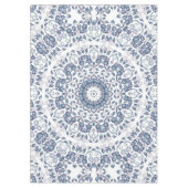 Nappe Mandala florale bleu poussiéreux (Devant)