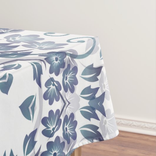 Nappe Mandala florale bleu poussiéreux (In Situ)