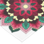 Nappe Mandala Motif 02 en rose profond (Angle)