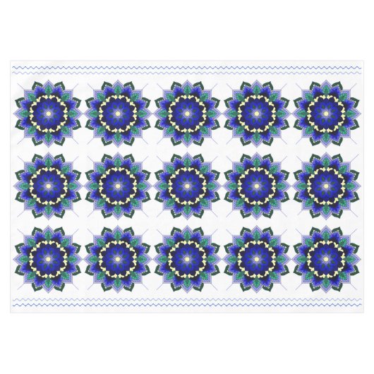Nappe Mandala Pattern 02 in dark blue Tablecloth (Devant (Horizontal))