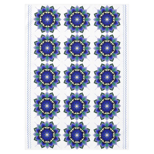Nappe Mandala Pattern 02 in dark blue Tablecloth (Devant)
