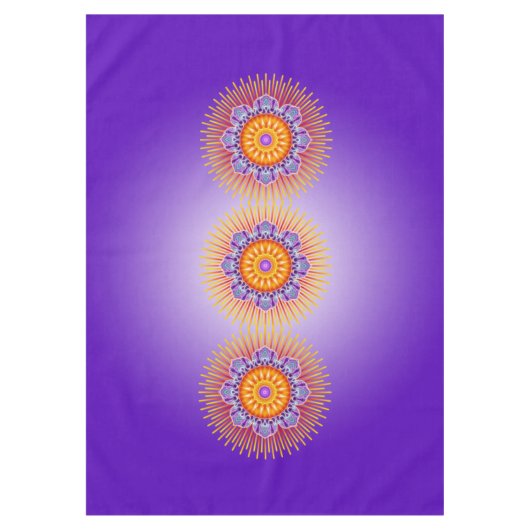 Nappe Mandala Rays Violet Jaune + vos idées (Devant)