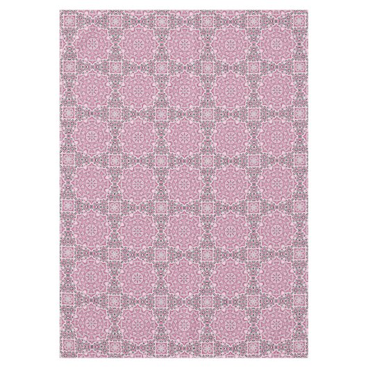 Nappe mandala ronde en mosaïque moderne Abstraite kaléid (Devant)