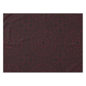 Nappe Mandala rouge Bourgogne avec symétrie ornementale (Devant (Horizontal))