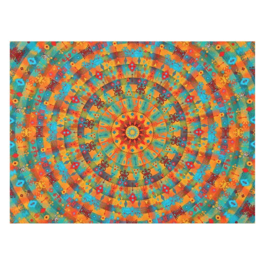 Nappe Mandala tribal ethnique #1 (Devant (Horizontal))