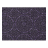 Nappe Mandala Violet Améthyste à Symétrie Intriquée (Devant (Horizontal))
