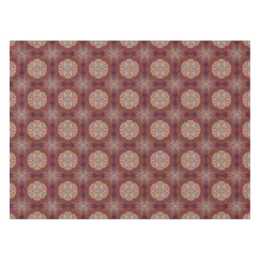 Nappe Mandalas en motifs mixtes Maroon (Devant (Horizontal))
