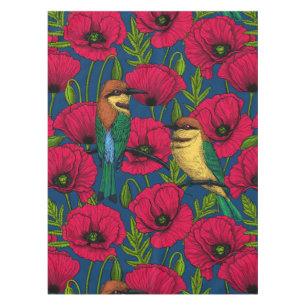 Nappe Mangeurs d'abeilles et pavots