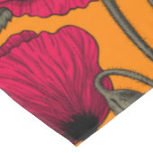 Nappe Mangeurs d'abeilles et pavots sur orange (Angle)