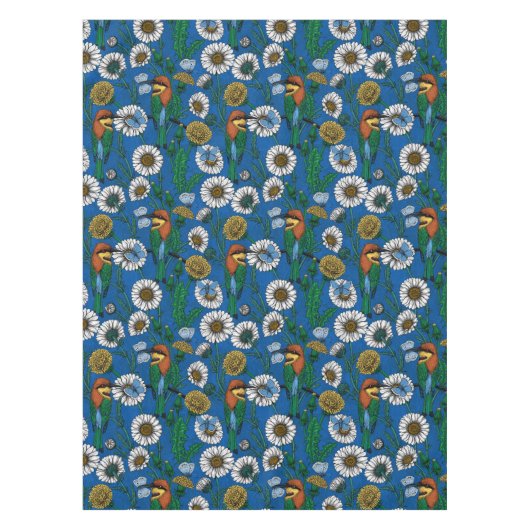 Nappe Mangeurs d'abeilles sur bleu (Devant)