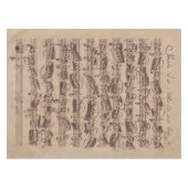 Nappe Manuscrit Bach Musique Feuille Antique (Devant (Horizontal))