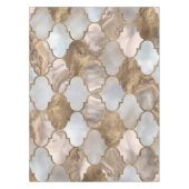 Nappe Marbre blanc de treillis marocain et or (Devant)