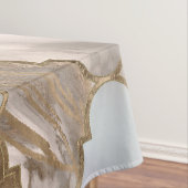 Nappe Marbre blanc de treillis marocain et or (In Situ)