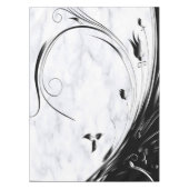 Nappe Marbre blanc, Graphique en fibre noire (Devant)