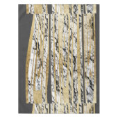 Nappe Marbre blanc noir moderne avec des rayures d'or de (Devant)