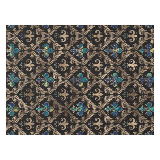 Nappe Marbre et or motif Fleur de lis (Devant (Horizontal))