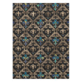 Nappe Marbre et or motif Fleur de lis (Devant)