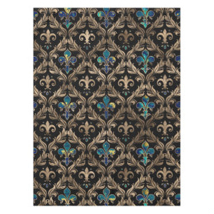 Nappe Marbre et or motif Fleur de lis