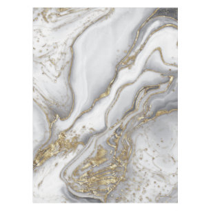 Nappe Marbre liquide gris - perle et or