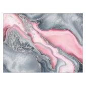 Nappe Marbre rose noir - rose pastel, gris et argent (Devant (Horizontal))