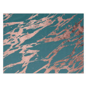 Nappe Marbre Turquoise Rose moderne (Devant (Horizontal))