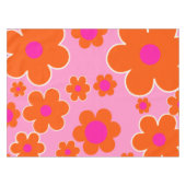 Nappe Marché aux Fleurs Amsterdam Fleurs Rétro Rose Oran (Devant (Horizontal))