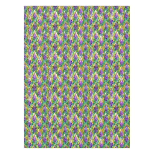 Nappe Mardi Gras Arlequin en verre tendu Imprimer (Devant)