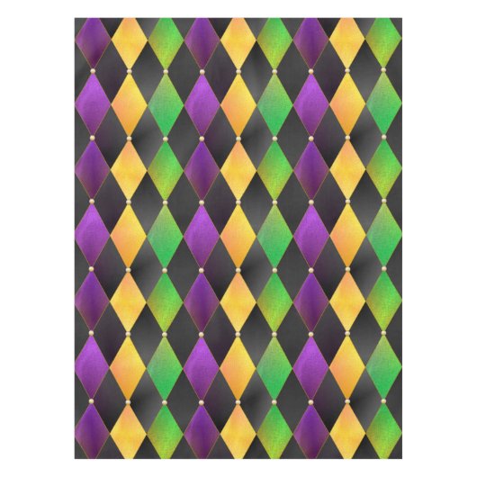 Nappe Mardi Gras Couleurs Diamond Harlequin Jacquard - N (Devant)