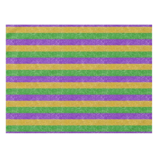 Nappe Mardi Gras Couleurs Parties scintillant Stripe Bli (Devant (Horizontal))