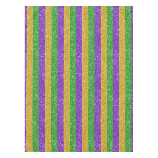 Nappe Mardi Gras Couleurs Parties scintillant Stripe Bli (Devant)
