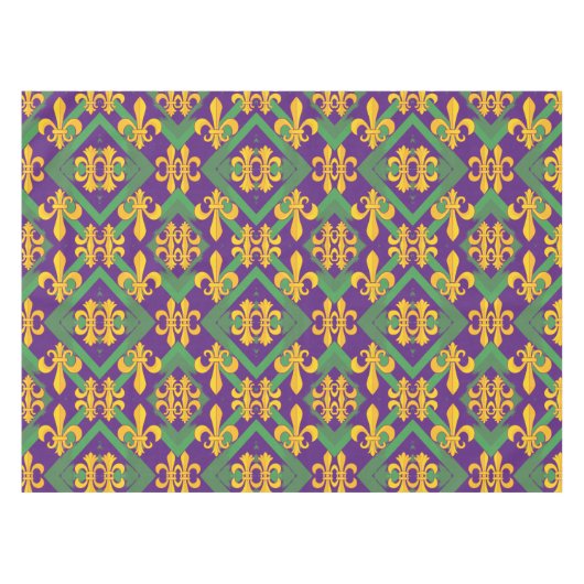 Nappe Mardi Gras Fleur de lis (Devant (Horizontal))
