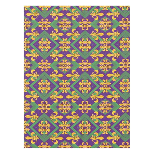 Nappe Mardi Gras Fleur de lis (Devant)