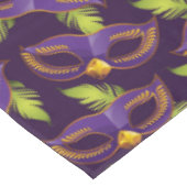 Nappe Mardi Gras Golden Purple Masque Vert Plumes (Angle)