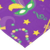 Nappe Mardi Gras perles Masque étoile vert doré violet (Angle)
