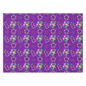 Nappe Mardi Gras Perles Masque Vert Golden violet (Devant (Horizontal))