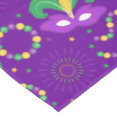 Nappe Mardi Gras Perles Masque Vert Golden violet (Angle)