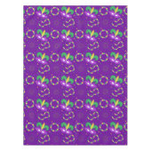 Nappe Mardi Gras Perles Masque Vert Golden violet (Devant)