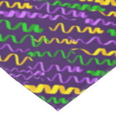 Nappe Mardi Gras Vert Golden violet rubans (Angle)