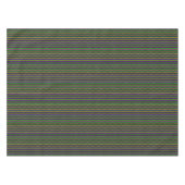 Nappe Mardi Gras Vert, Jaune, Perles Violettes sur Fond  (Devant (Horizontal))
